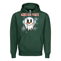 Sports Green chill out christmas snowman Zipper Hoodie - MaliasSmallBusiness