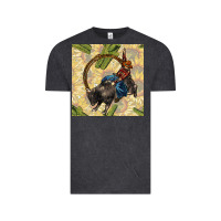 Vintage Black rodeo seamless pattern Vintage Tee - BundleAndBundleShop