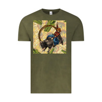 Vintage Olive rodeo seamless pattern Vintage Tee - BundleAndBundleShop