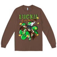 Chestnut lucky cowboy Long Sleeve Tee - MaliasSmallBusiness