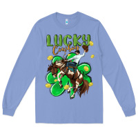 Colony Blue lucky cowboy Long Sleeve Tee - MaliasSmallBusiness