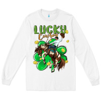 White lucky cowboy Long Sleeve Tee - MaliasSmallBusiness