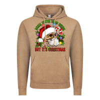 Vintage Coffee When You're Dead Inside But It's Christmas Hippie Skeleton Santa Vintage Hoodie - Artiststas