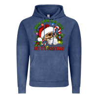 Vintage Denim When You're Dead Inside But It's Christmas Hippie Skeleton Santa Vintage Hoodie - Artiststas