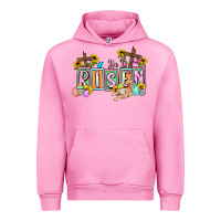 Fuchsia Pink He is risen Easter  Easter Day Urban Hoodie - CowGirlArtShop