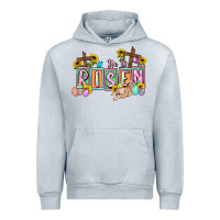 Heather Grey He is risen Easter  Easter Day Urban Hoodie - CowGirlArtShop