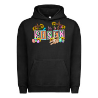 Pigment Black He is risen Easter  Easter Day Urban Hoodie - CowGirlArtShop