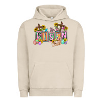 Pigment French Oak He is risen Easter  Easter Day Urban Hoodie - CowGirlArtShop