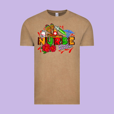 Mexican Nurse Vintage Tee Designed By Adodesignshop