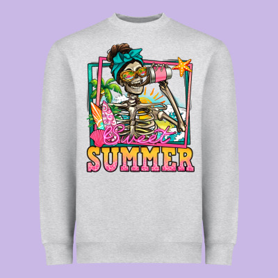 Sweet Summer Skeleton Heavyweight Sweatshirt Designed By Jasminsmagicworld