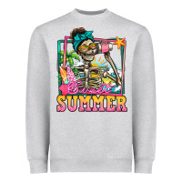 Heather Grey sweet summer skeleton Heavyweight Sweatshirt - Jasminsmagicworld