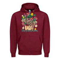 Burgundy the plant lover Zipper Hoodie - MaliasSmallBusiness