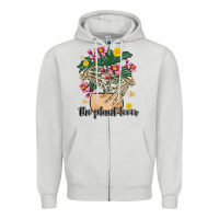 Dove Grey the plant lover Zipper Hoodie - MaliasSmallBusiness