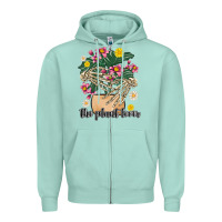 Seafoam the plant lover Zipper Hoodie - MaliasSmallBusiness