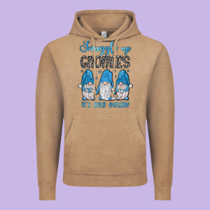 Snuggle Up Gnomies It's Cold Outside Vintage Hoodie Designed By Jahusdesignshop