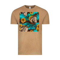 Vintage Camel appaloosa horses and sunflowers seamless pattern Vintage Tee - BundleAndBundleShop