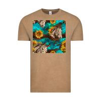Vintage Coffee appaloosa horses and sunflowers seamless pattern Vintage Tee - BundleAndBundleShop