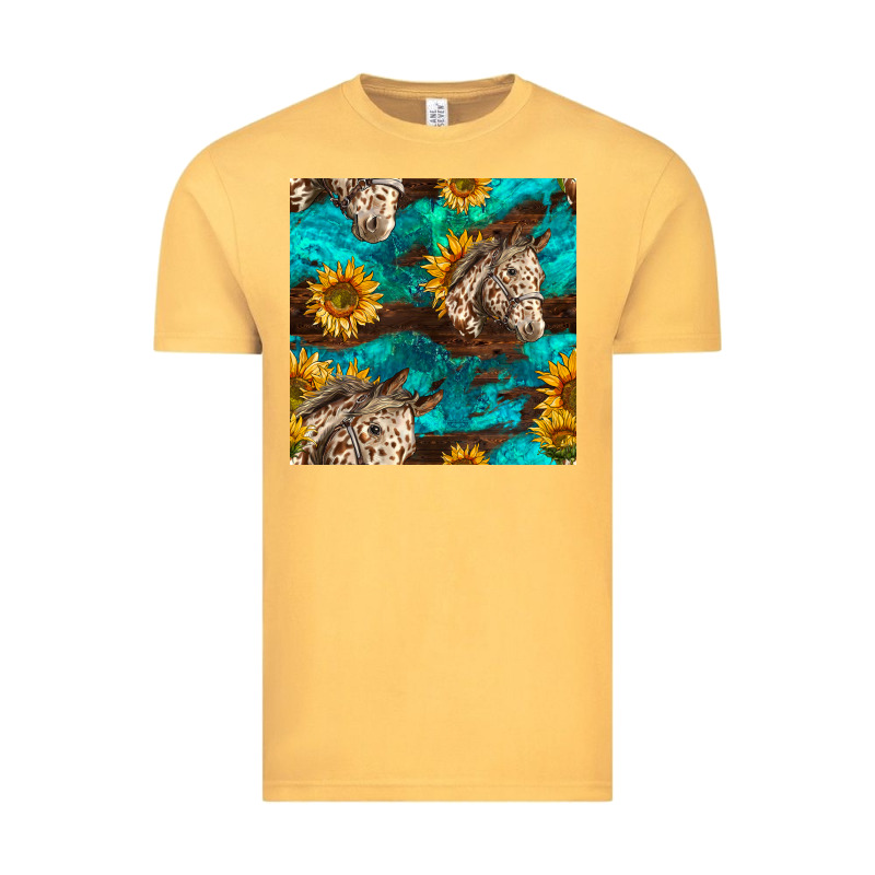 Appaloosa Horses And Sunflowers Seamless Pattern Vintage Tee by BundleAndBundleShop | Teevron