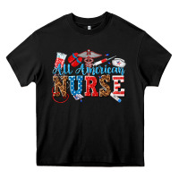 Black all american nurse Heavy Core Tee - texasbilliewilder
