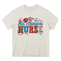 Cream all american nurse Heavy Core Tee - texasbilliewilder