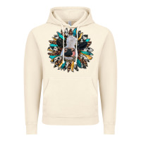 Vintage Artic baby cow with sunflower Vintage Hoodie - RanaPortraitStore