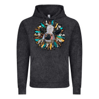 Vintage Black baby cow with sunflower Vintage Hoodie - RanaPortraitStore
