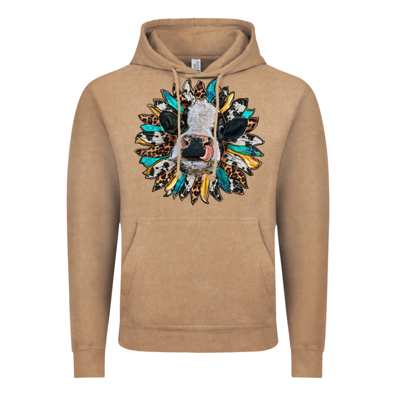 Baby Cow With Sunflower Vintage Hoodie by RanaPortraitStore | Teevron
