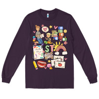 Plum can't talk right now doing speech therapy stuff Long Sleeve Tee - MaliasSmallBusiness