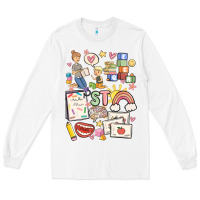 White can't talk right now doing speech therapy stuff Long Sleeve Tee - MaliasSmallBusiness