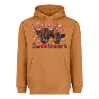 Meerkat mama's sweetheart highland cow and calf Heavyweight Hoodie - RanaPortraitStore