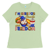 Matcha i m here for snacks and freedom Ladies Tee - texasbilliewilder