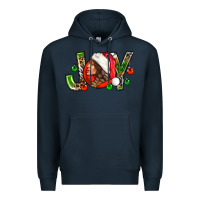 Navy Joy with woman Premium Hoodie - NancyCooperArtShop