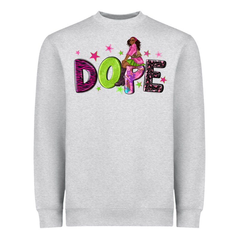 Dope With Afro Black Woman Heavyweight Sweatshirt by NancyCooperArtShop | Teevron