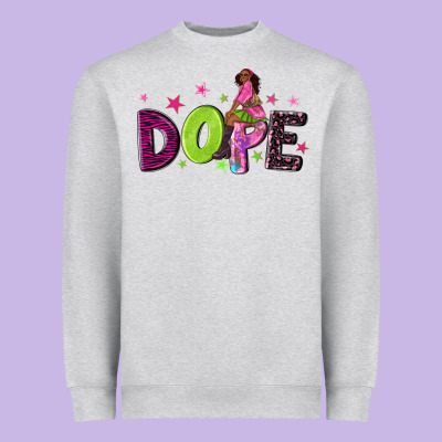 Dope With Afro Black Woman Heavyweight Sweatshirt Designed By Nancycooperartshop
