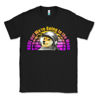 Black doge coin hodl on we're going to the moon retro sunset Classic Tee - Jasminsmagicworld
