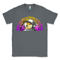 Charcoal Heather doge coin hodl on we're going to the moon retro sunset Classic Tee - Jasminsmagicworld