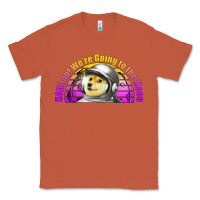 Copper doge coin hodl on we're going to the moon retro sunset Classic Tee - Jasminsmagicworld