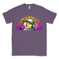 Lavender doge coin hodl on we're going to the moon retro sunset Classic Tee - Jasminsmagicworld