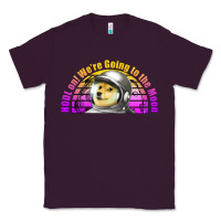 Plum doge coin hodl on we're going to the moon retro sunset Classic Tee - Jasminsmagicworld