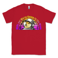 Red doge coin hodl on we're going to the moon retro sunset Classic Tee - Jasminsmagicworld
