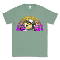 Sage doge coin hodl on we're going to the moon retro sunset Classic Tee - Jasminsmagicworld