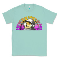 Seafoam doge coin hodl on we're going to the moon retro sunset Classic Tee - Jasminsmagicworld