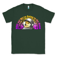 Sports Green doge coin hodl on we're going to the moon retro sunset Classic Tee - Jasminsmagicworld