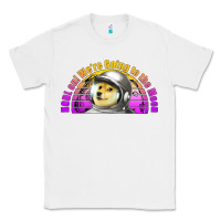 White doge coin hodl on we're going to the moon retro sunset Classic Tee - Jasminsmagicworld