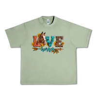 Oil Green love horses  leather turquoise leopard Urban Heavy Tee - Artiststas