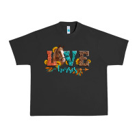 Pigment Black love horses  leather turquoise leopard Urban Heavy Tee - Artiststas
