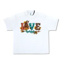 Love Horses  Leather Turquoise Leopard Urban Heavy Tee | Teevron