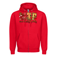 Red funny thanksgiving wine turkey family Zipper Hoodie - MaliasSmallBusiness