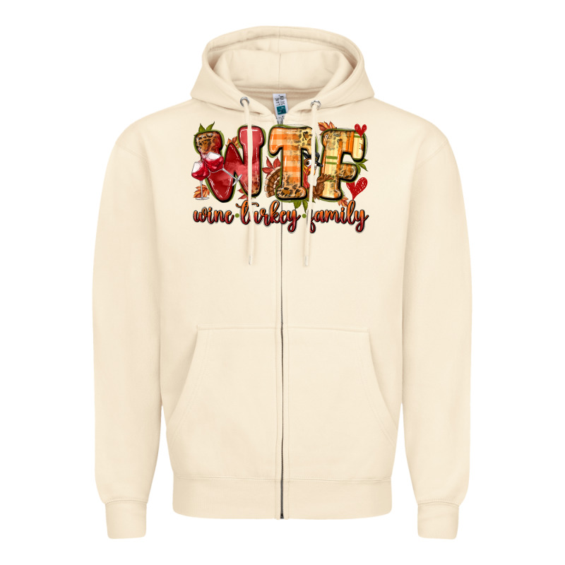 Funny Thanksgiving Wine Turkey Family Zipper Hoodie by MaliasSmallBusiness | Teevron