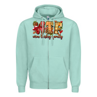 Seafoam funny thanksgiving wine turkey family Zipper Hoodie - MaliasSmallBusiness